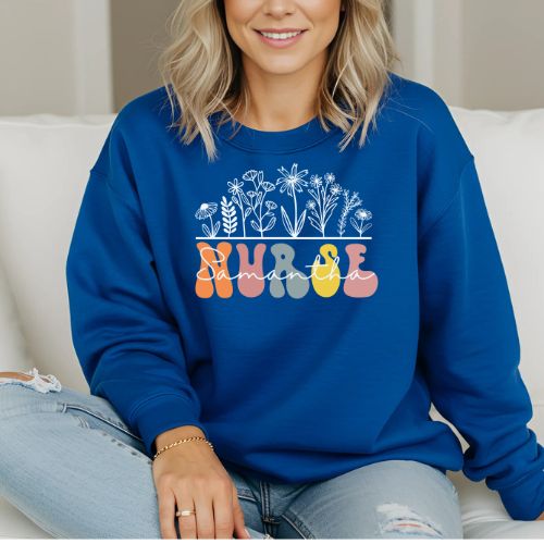 custom nurse royal sweatshirt for women