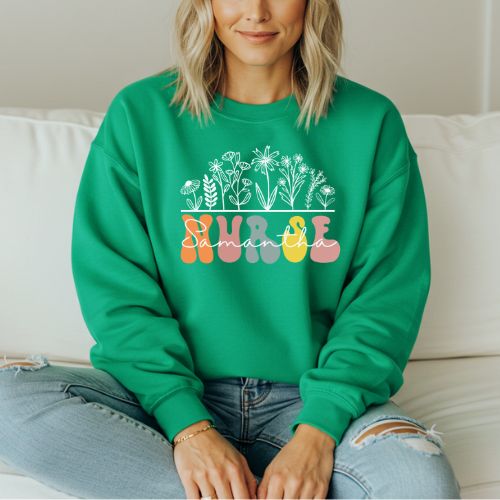 custom nurse irish green sweatshirt for women
